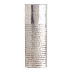 Arteriors Walsh Short Brick Etched Oval Glass Vase - Vases