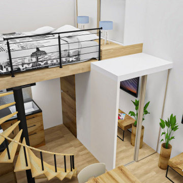 Studio mezzanine style duplex