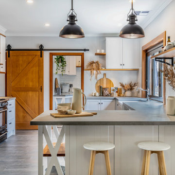 Modern Farmhouse Kitchen with Blackwood Timber Features