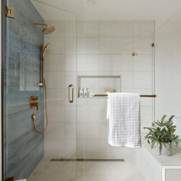 Blue Textured Master Bath