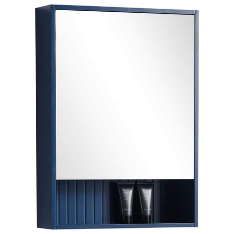 Venezian 18" Medicine Cabinet, Navy Blue, 22"