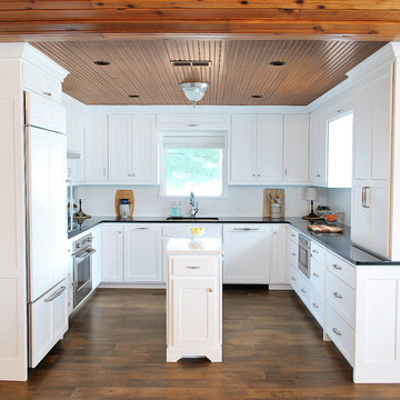 Maximizing a compact kitchen with slender island