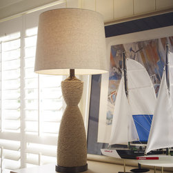 Dimond HGTV Table Lamp in Natural Rope & Sandstone Shade - Table Lamps