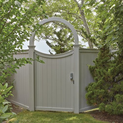 Universal Board Fence and Arched Gate - Pergolas