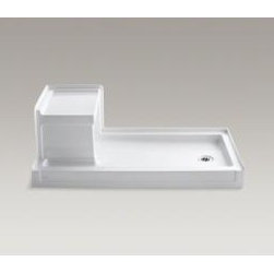 White Tresham&reg; 60" X 32" Single Threshold Right-hand Drain Shower Base With Inte - Shower Pans And Bases