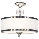 Z-LITE - Z-LITE 308SF-BN 3 Light Semi-Flush Mount - Z-LITE 308SF-BN 3 Light Semi Flush Mount, Brushed NickelFor a cutting edge modern fixture, look no further than this semi-flush. A milk white shade is complimented with brushed nickel bands, surrounding a crystal sphere. This semi-flush is sure to be great addition to any contemporary space.Collection: CosmopolitanFrame Finish: Brushed NickelFrame Material: SteelShade Finish/Color: Matte OpalShade Material: GlassDimension(in): 15.5(L) x 15.5(W) x 14.25(H)Bulb: (3)100W Medium base,Dimmable(Not Included)UL Classification/Application: CUL/cETLu/Dry