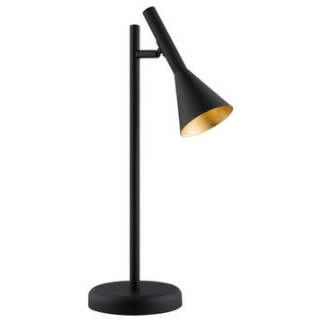 Eglo Lighting 97805A Ctaderas, 1-Light Table Lamp, Black Finish, Black Exte