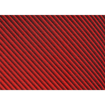 Red Lines Abstract Area Rug, 5'0"x7'0"