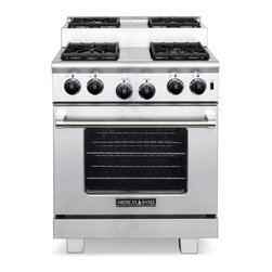 American Range 30" Step-up 4 Sealed Burners Range, Stainless Steel | ARR-304IS - Gas Ranges And Electric Ranges
