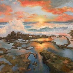 "Tidepools at Dusk" Oil on Canvas 30x40 - Paintings