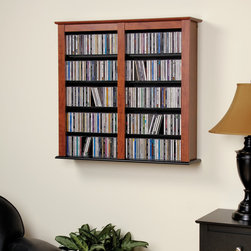 Prepac Floating Wall Double Media Storage - Media Racks And Towers