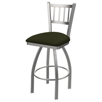 810 Contessa 30 Swivel Bar Stool with Stainless Finish and Canter Pine Seat