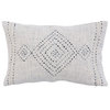 Cotton Lumbar Pillow with Embroidery and Gold Thread, Multicolor