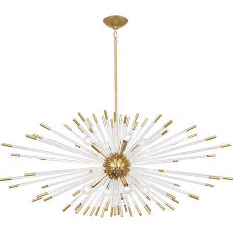 Robert Abbey Andromeda 8 Light Chandelier, Modern Brass, 1200