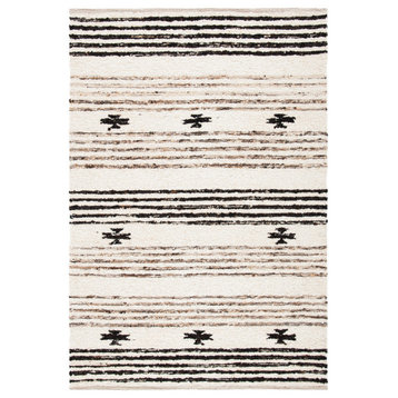 Safavieh Couture Natura Collection NAT325 Rug, Black/Ivory, 6'x9'