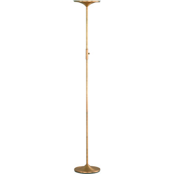 Leipzig LED Torchiere, Antique Brass