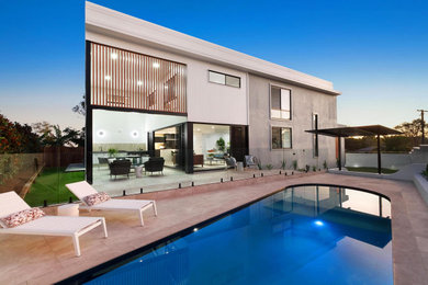 Design ideas for a contemporary swimming pool in Sunshine Coast.