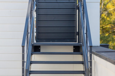Inspiration for an industrial deck remodel in Charlotte