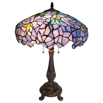 Chloe Lighting Wisteria Table Lamp With Multi-Colored CH16828PW16-TL2