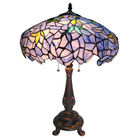 Chloe Lighting Wisteria Table Lamp With Multi-Colored CH16828PW16-TL2