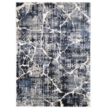 Pacific Astrid Abstract Area Rug, Navy, 5'3"x7'3"