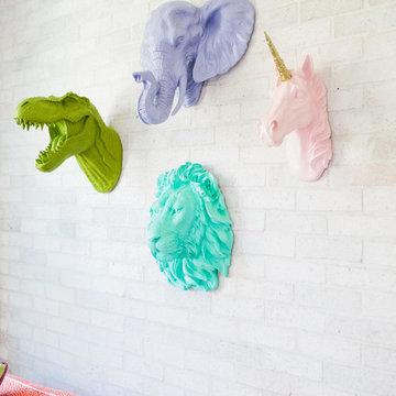 White Faux Taxidermy | Living Room