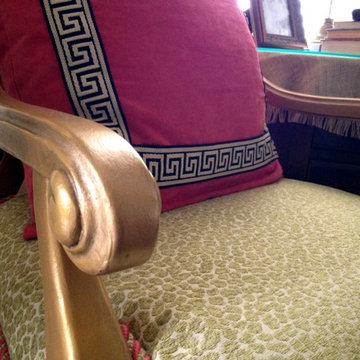 Gold & Leopard French Armchair Makeover