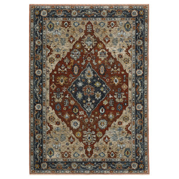 Oriental Weavers Sphinx Aberdeen 1143H Traditional Rug, Red and Blue, 6'7"x9'6"