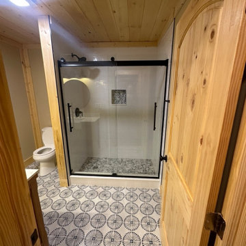 Rustic Cabin Basement Addition in Townsend