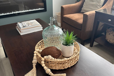 Living room - eclectic living room idea in Edmonton