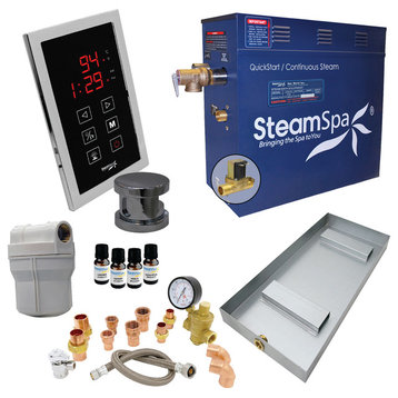 Steam Spa Steam Shower Kit - Black Friday Contractor Ready Package- Chrome, 7.5k