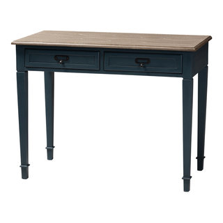 Magnolia French Provincial Spruce Blue Accent Writing Desk