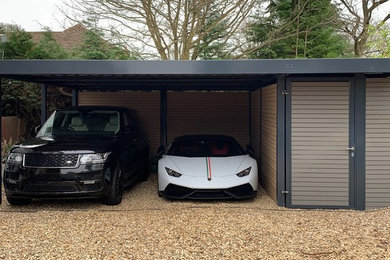 Inspiration for a contemporary garage in Hampshire.