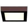 Strike 2.0 Dimmable LED Square Flush Mount, Silver With Acrylic Lens, 10"