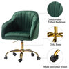 Swivel Rolling Task Chair With Tufted Back, Green