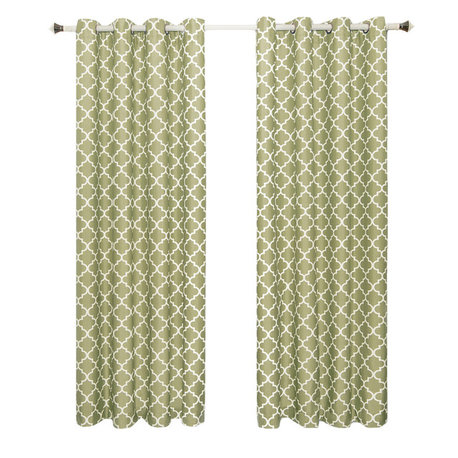 Meridian Room Darkening Grommet Panels, 2PC, Green, 104"x96"