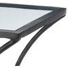 Black Iron Glass Top Square Kai Side Table