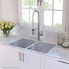 Kraus 33" Undermount Kitchen Sink St Steel, Faucet With Dispenser, Chrome