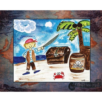 Pirate Boy, Ready To Hang Canvas Kid's Wall Decor, 24 X 30