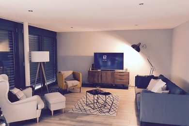 Living room - scandinavian living room idea in Other