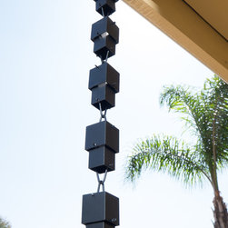 Black Multi Cube Aluminum Rain Chain - Rain Chains