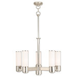 Livex Lighting - Livex Lighting 52105-35 Weston - Five Light Dinette Chandelier - This stunning design features a polished nickel fiWeston Five Light Di Polished Nickel Sati *UL Approved: YES Energy Star Qualified: n/a ADA Certified: n/a  *Number of Lights: Lamp: 5-*Wattage:60w Candelabra Base bulb(s) *Bulb Included:No *Bulb Type:Candelabra Base *Finish Type:Polished Nickel