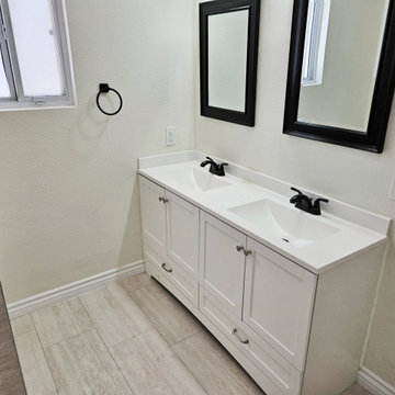 Guest Bathroom Remodel_Irvine_Double-sink vanity