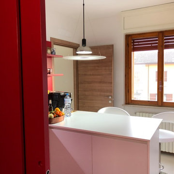 la cucina e la lavanderia - ristrutturazione alloggio