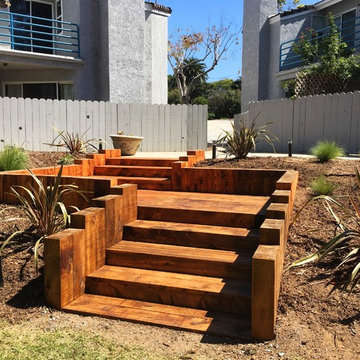 Cedar Timber Stairs - Encinitas