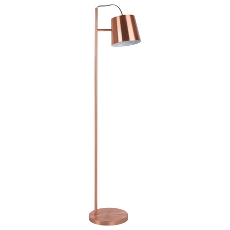 Copper Adjustable Task Floor Lamp | Zuiver Buckle Head