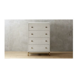 Ivory Shagreen Embossed Tall Chest | CB2 - Bedroom Furniture