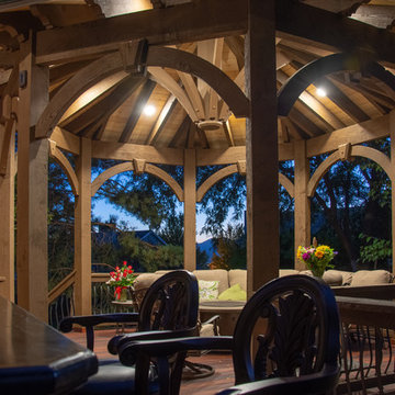 Entertainment Size | Deck & Timber Frame Gazebo w/Integrated Power