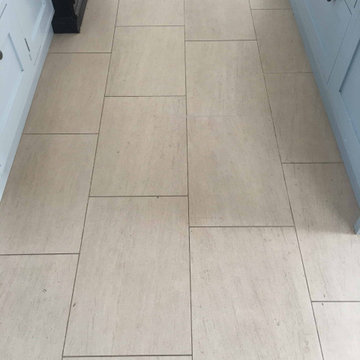 Limestone Floor with Dirty Grout Renovated in Underriver, Sevenoaks