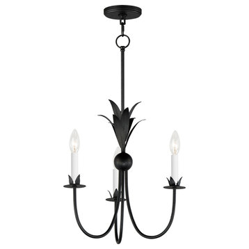 Paloma Three Light Chandelier in Anthracite